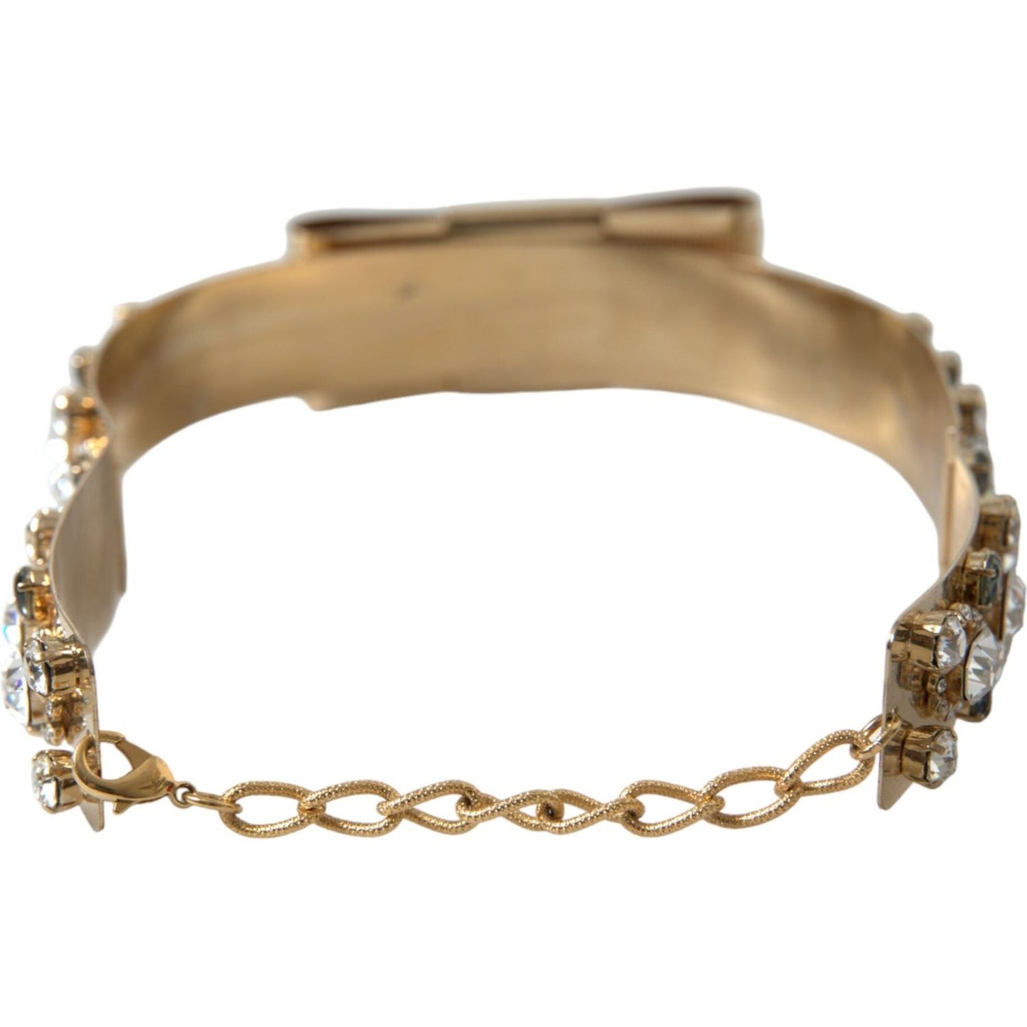 Dolce & Gabbana Gold-Tone Crystal Embellished Waist Belt Dolce & Gabbana Rosy Brown