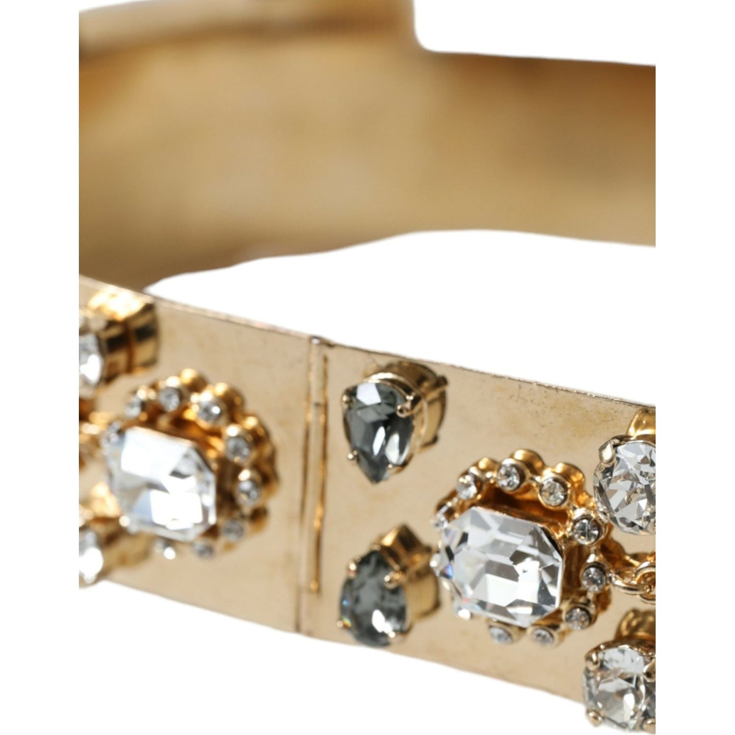 Dolce & Gabbana Gold-Tone Crystal Embellished Waist Belt Dolce & Gabbana Dark Khaki