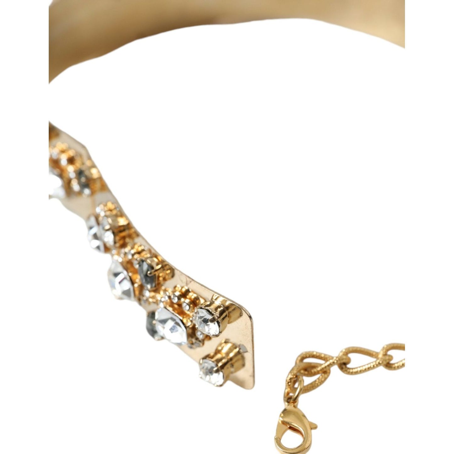 Dolce & Gabbana Gold-Tone Crystal Embellished Waist Belt Dolce & Gabbana Dark Khaki