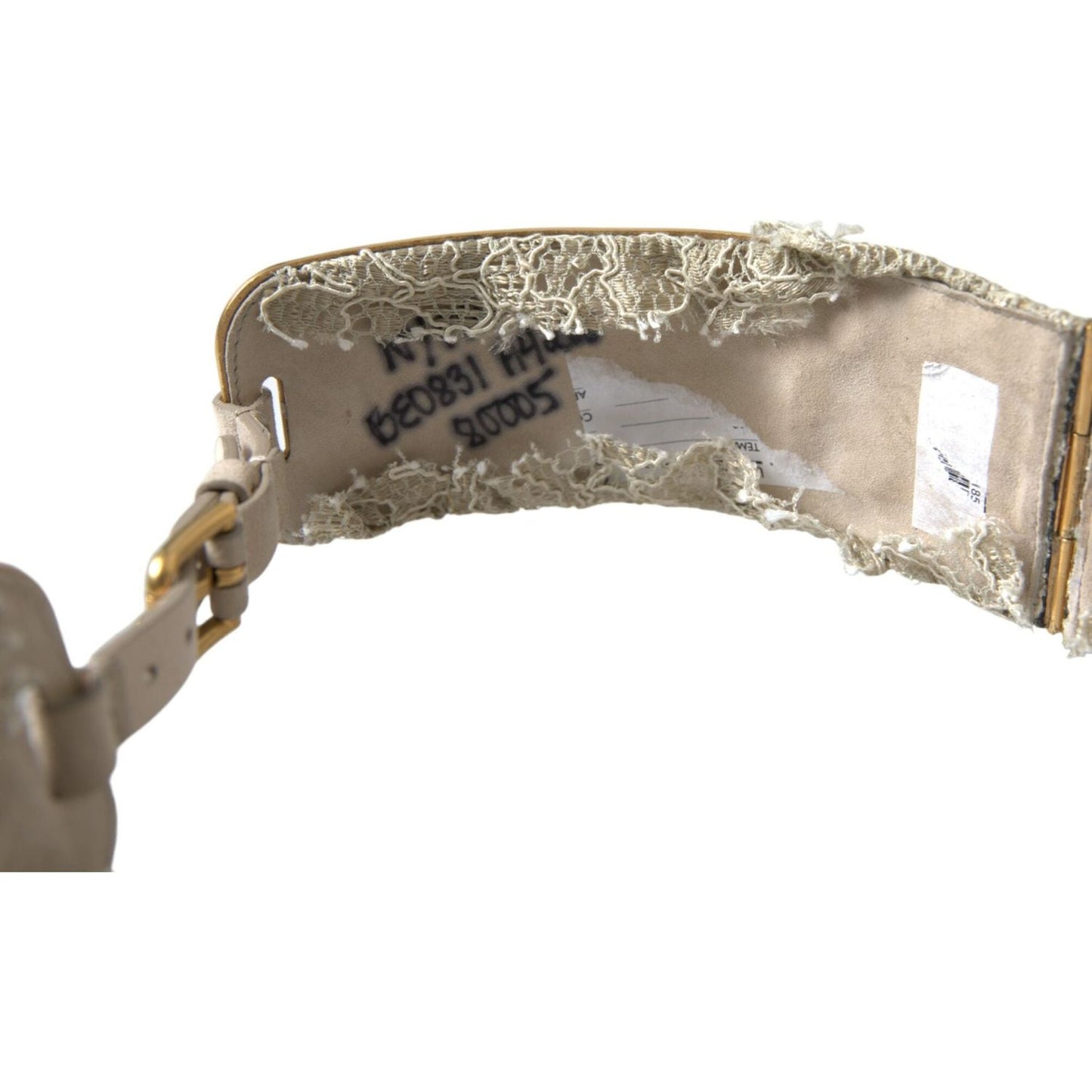 Dolce & Gabbana Elegant Gold-Tone Faux Pearl Floral Belt Dolce & Gabbana Dim Gray