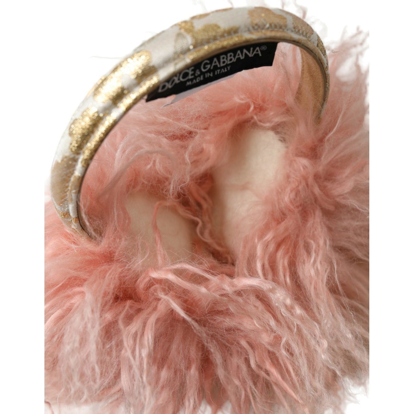 Dolce & Gabbana Elegant Pink Fur Earmuffs - Winter Chic Accessory Dolce & Gabbana Rosy Brown
