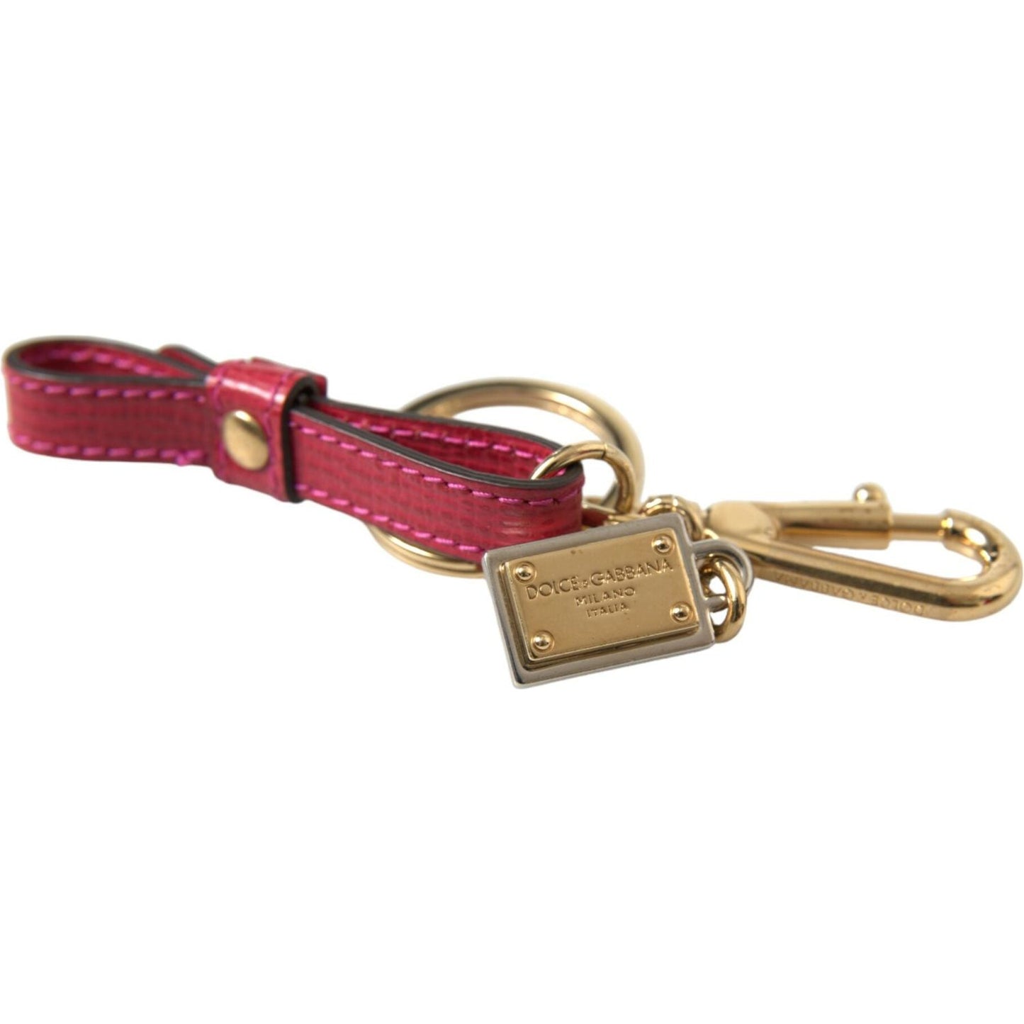Dolce & Gabbana Stunning Red Leather Keychain Dolce & Gabbana Sienna