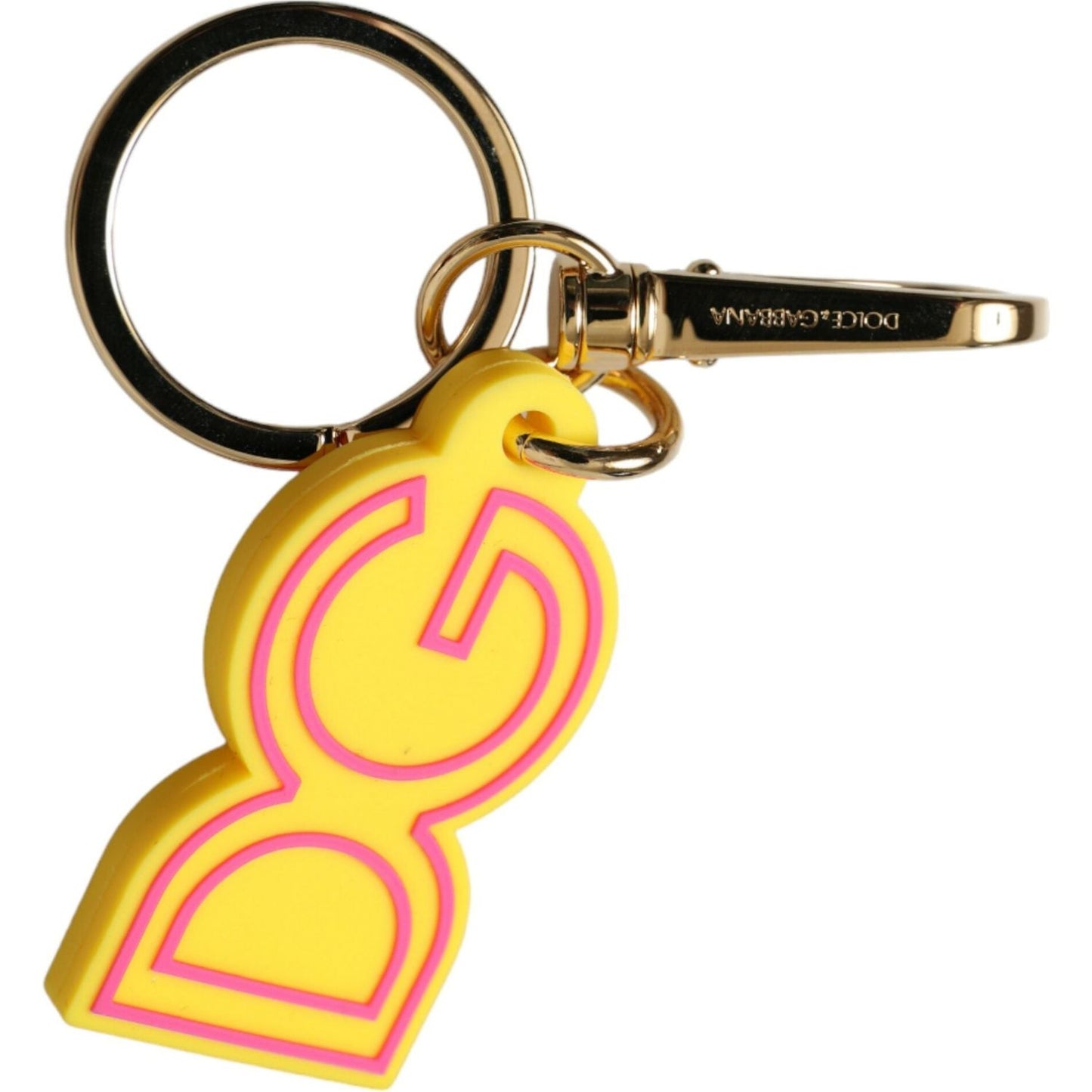 Dolce & Gabbana Chic Yellow Gold Keychain Charm Dolce & Gabbana Sandy Brown