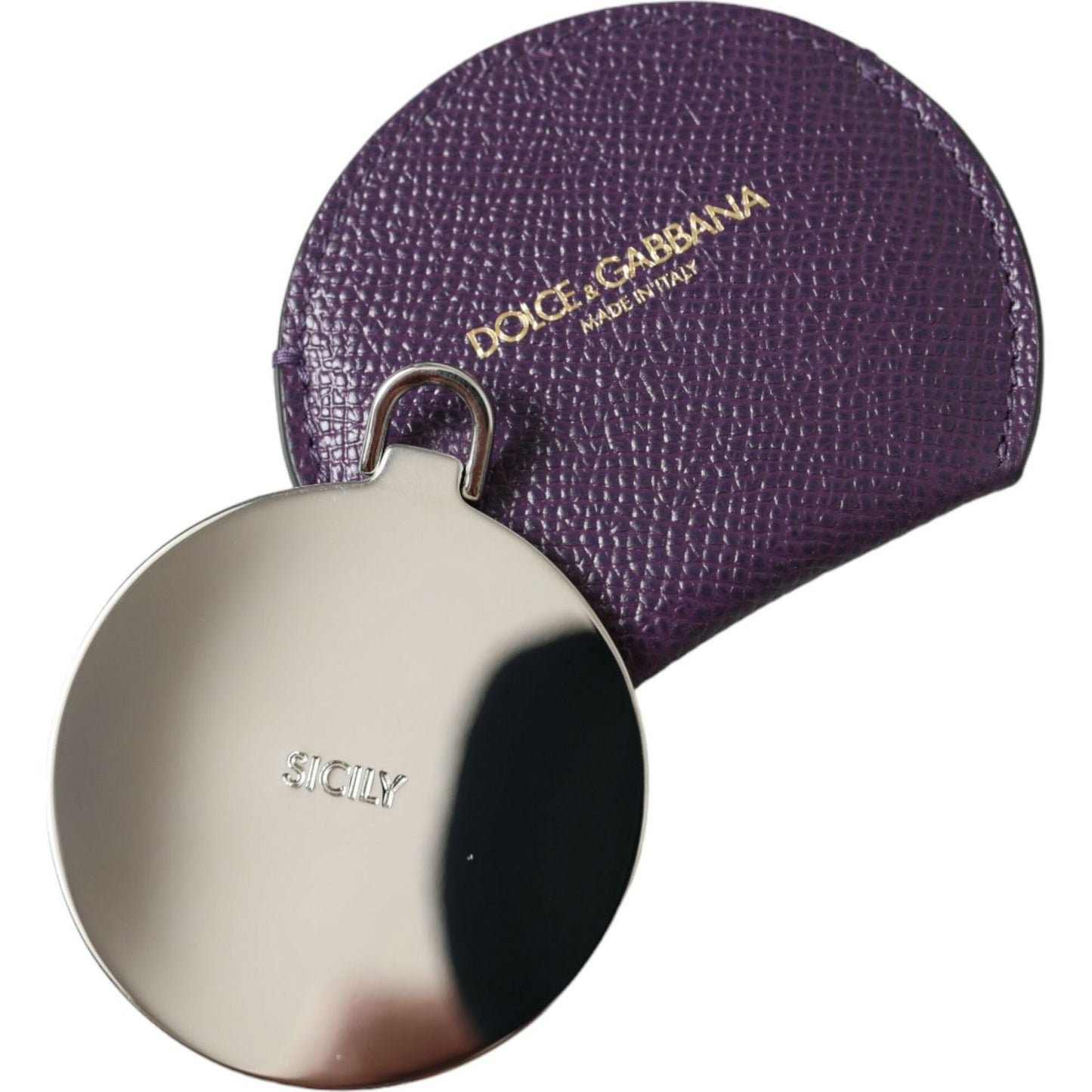 Dolce & Gabbana Elegant Purple Leather Mirror Holder Dolce & Gabbana Dark Slate Gray