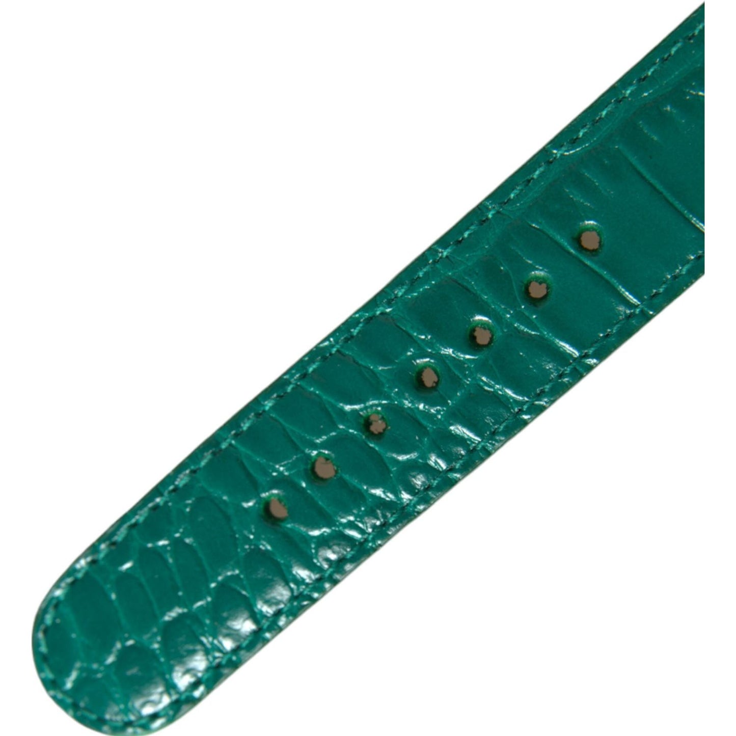 Dolce & Gabbana Elegant Green Leather Neck Band Dolce & Gabbana Dark Slate Gray
