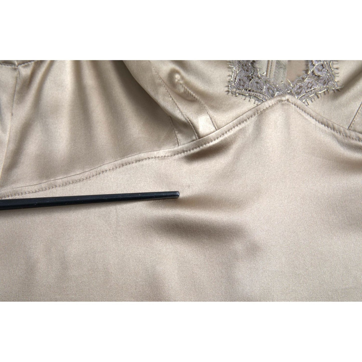 Dolce & Gabbana Elegant V-Neck Sleeveless Lace Trim Top Dolce & Gabbana Gray