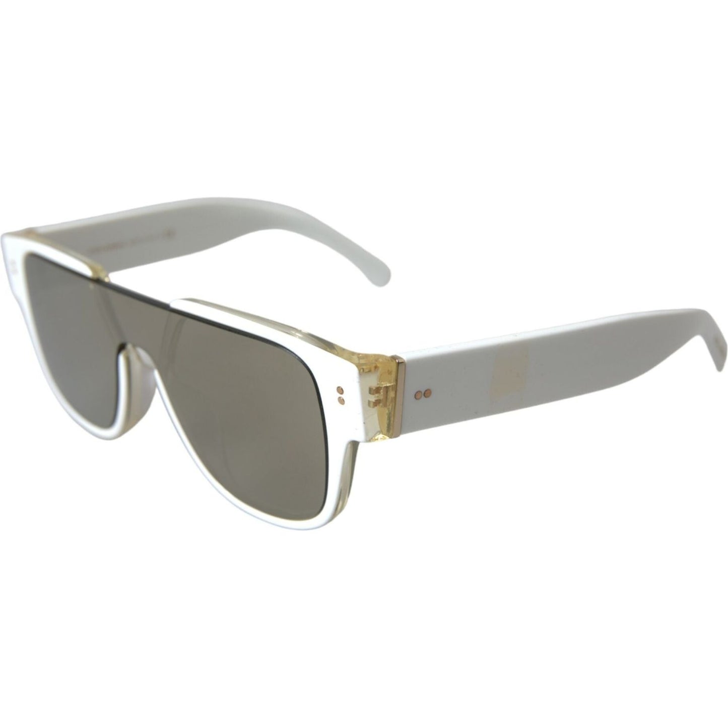 Dolce & Gabbana Chic White Acetate Designer Sunglasses Dolce & Gabbana Light Slate Gray