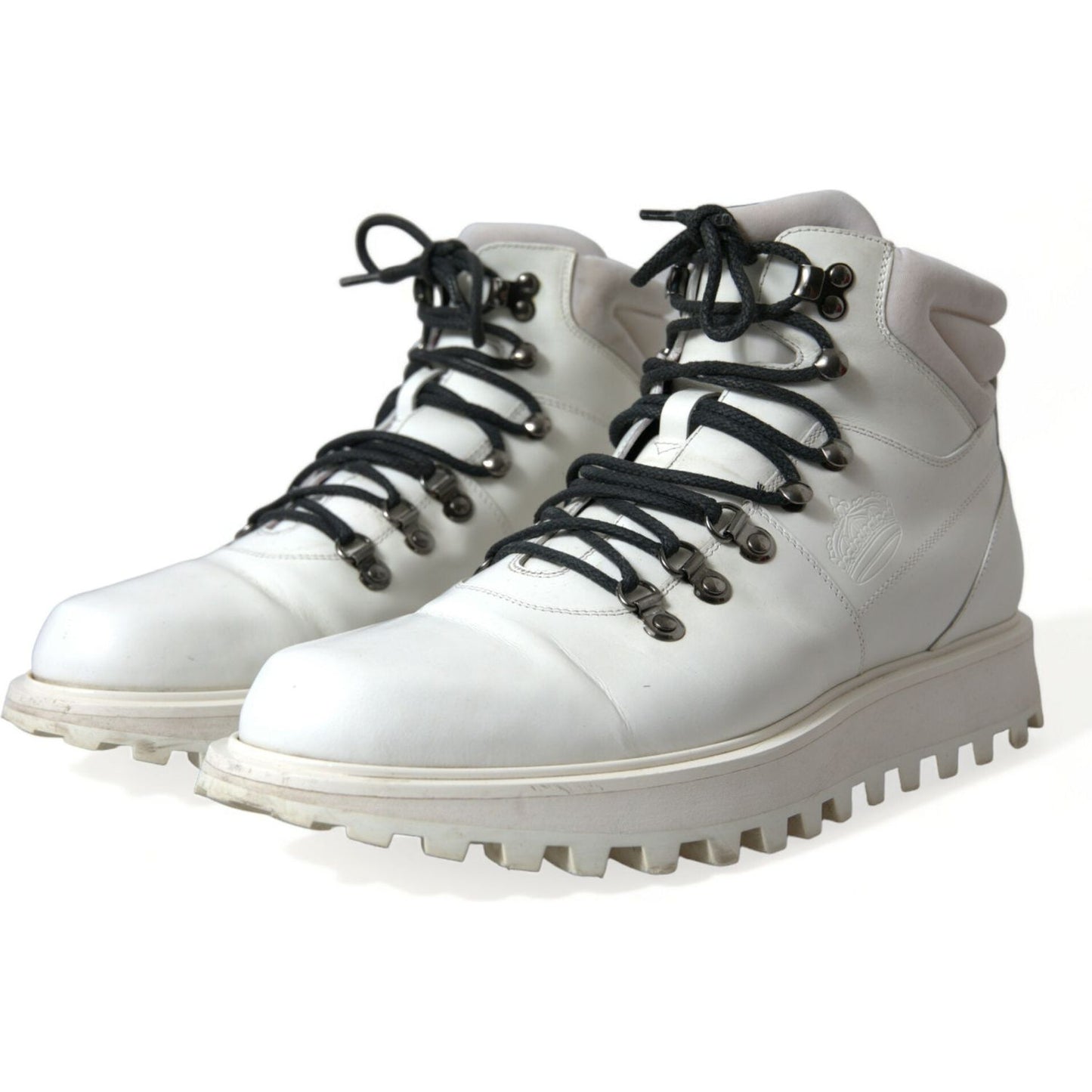 Dolce & Gabbana Pristine White Italian Ankle Boots Dolce & Gabbana Gray