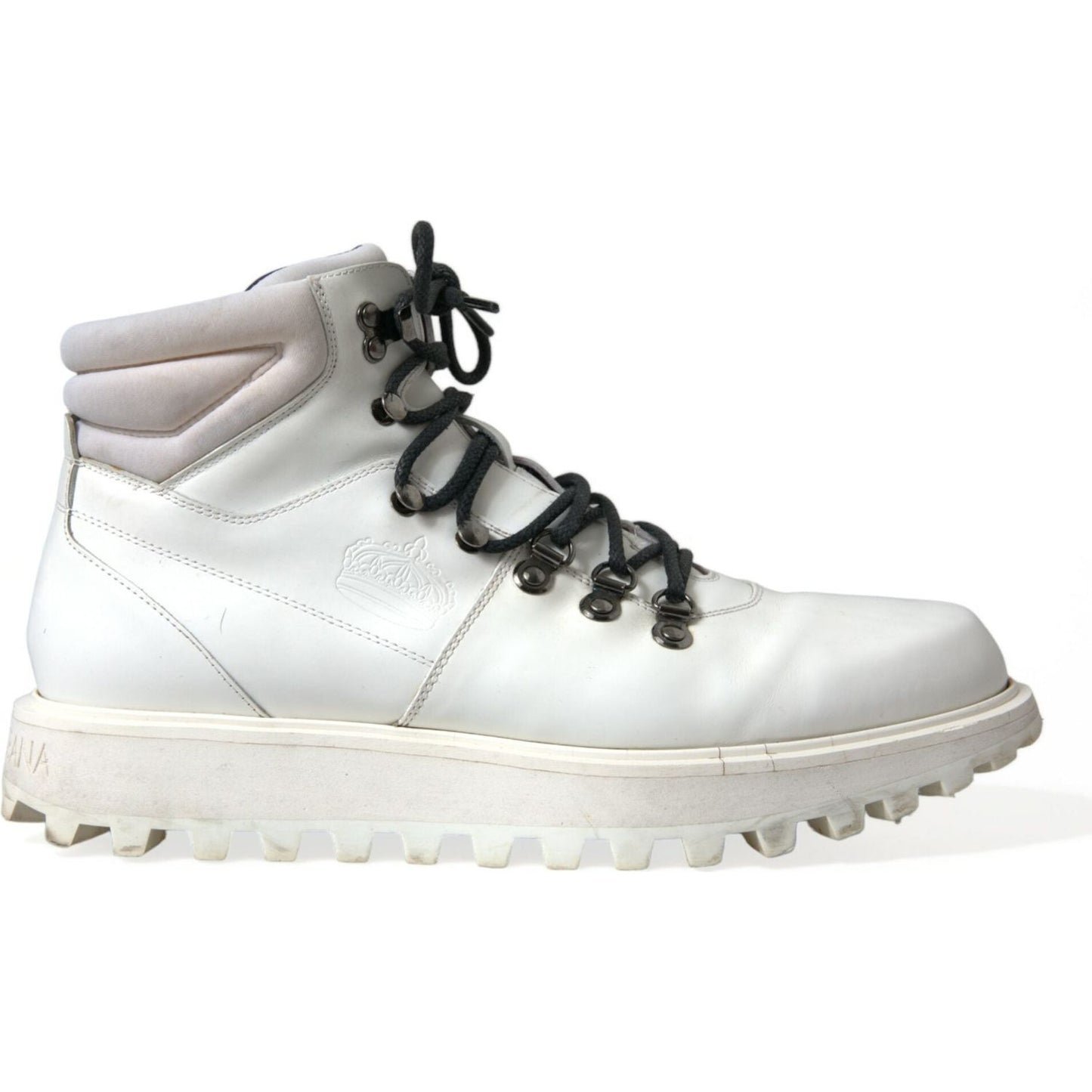 Dolce & Gabbana Pristine White Italian Ankle Boots Dolce & Gabbana Light Gray