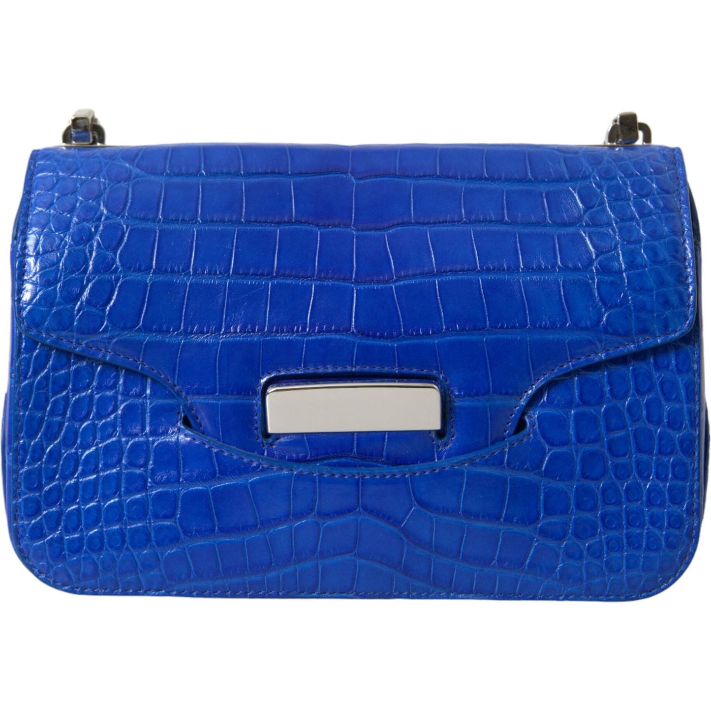 Balenciaga Alligator Skin Mini Shoulder Bag - Elegant Blue Balenciaga Dark Slate Blue