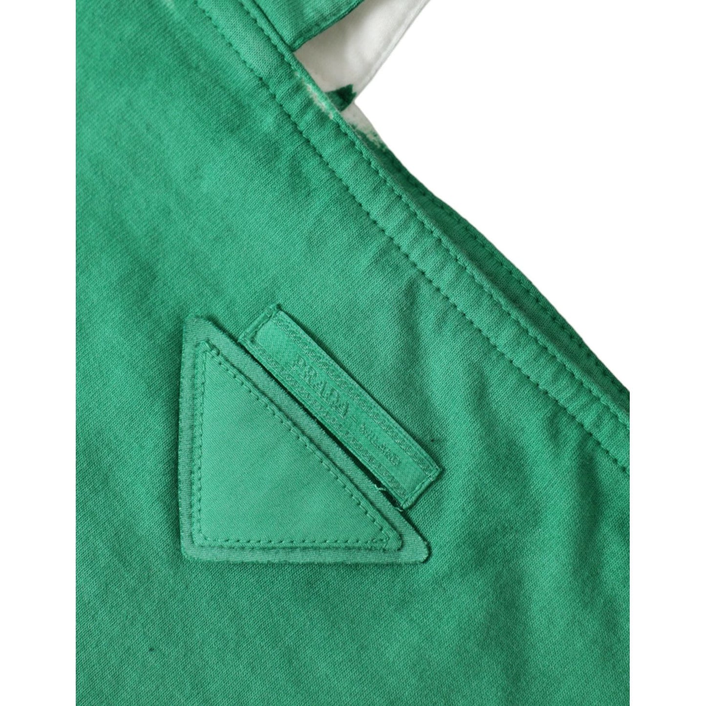 Prada Elegant Green Fabric Tote Bag Prada Sea Green