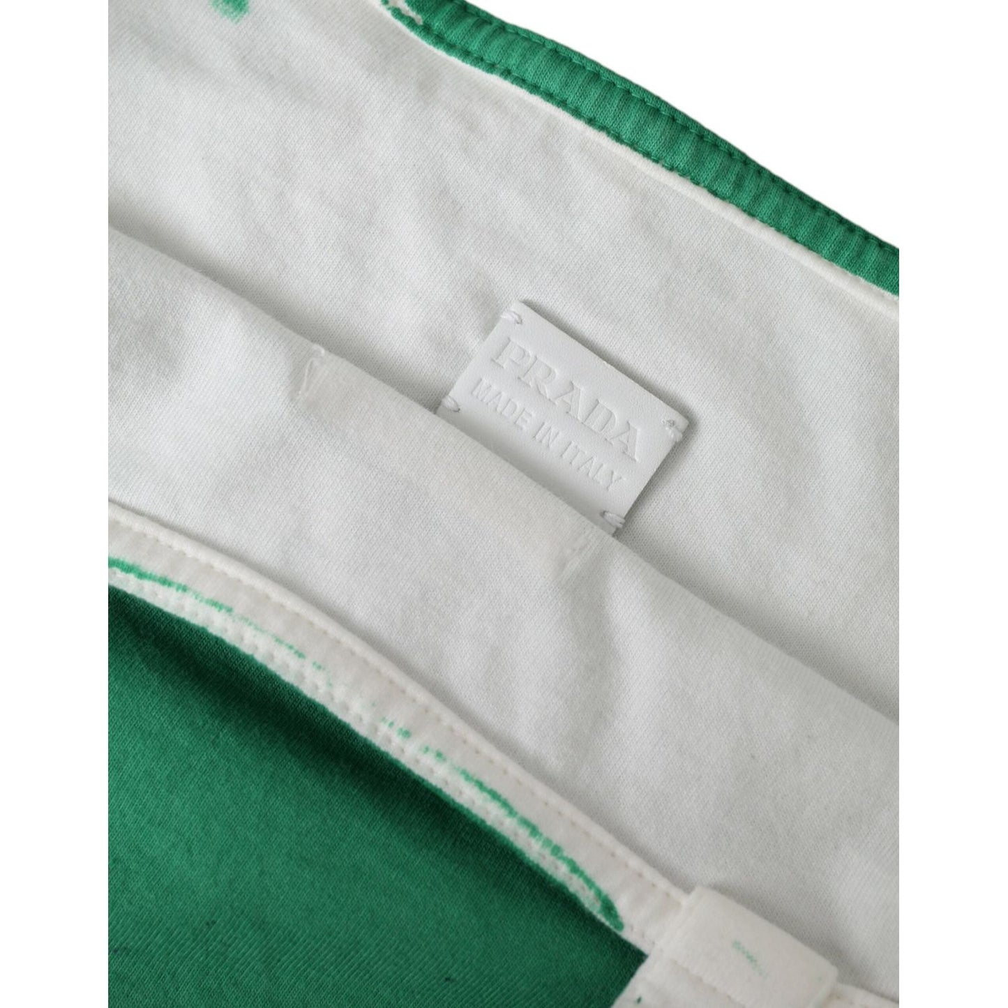 Prada Elegant Green Fabric Tote Bag Prada Gray
