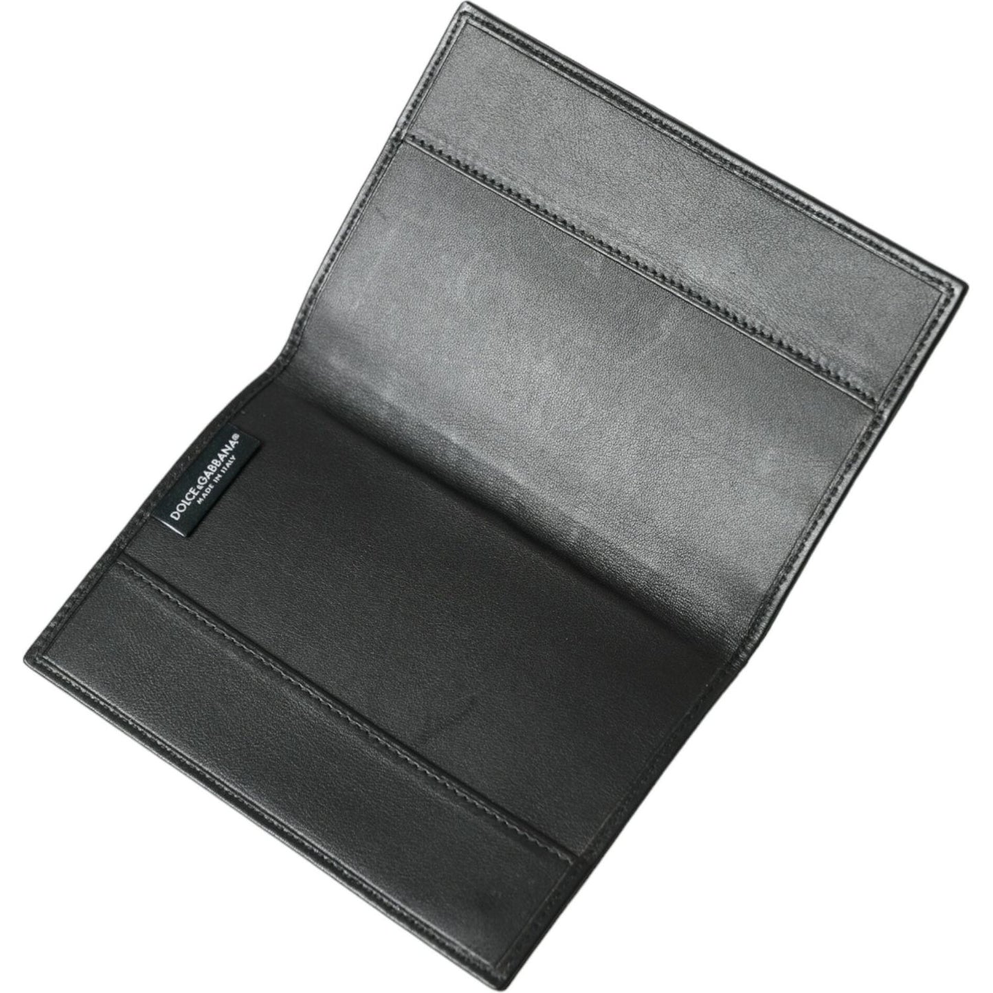Dolce & Gabbana Black Exotic Skin Leather Long Bifold Passport Holder Dolce & Gabbana Dark Slate Gray