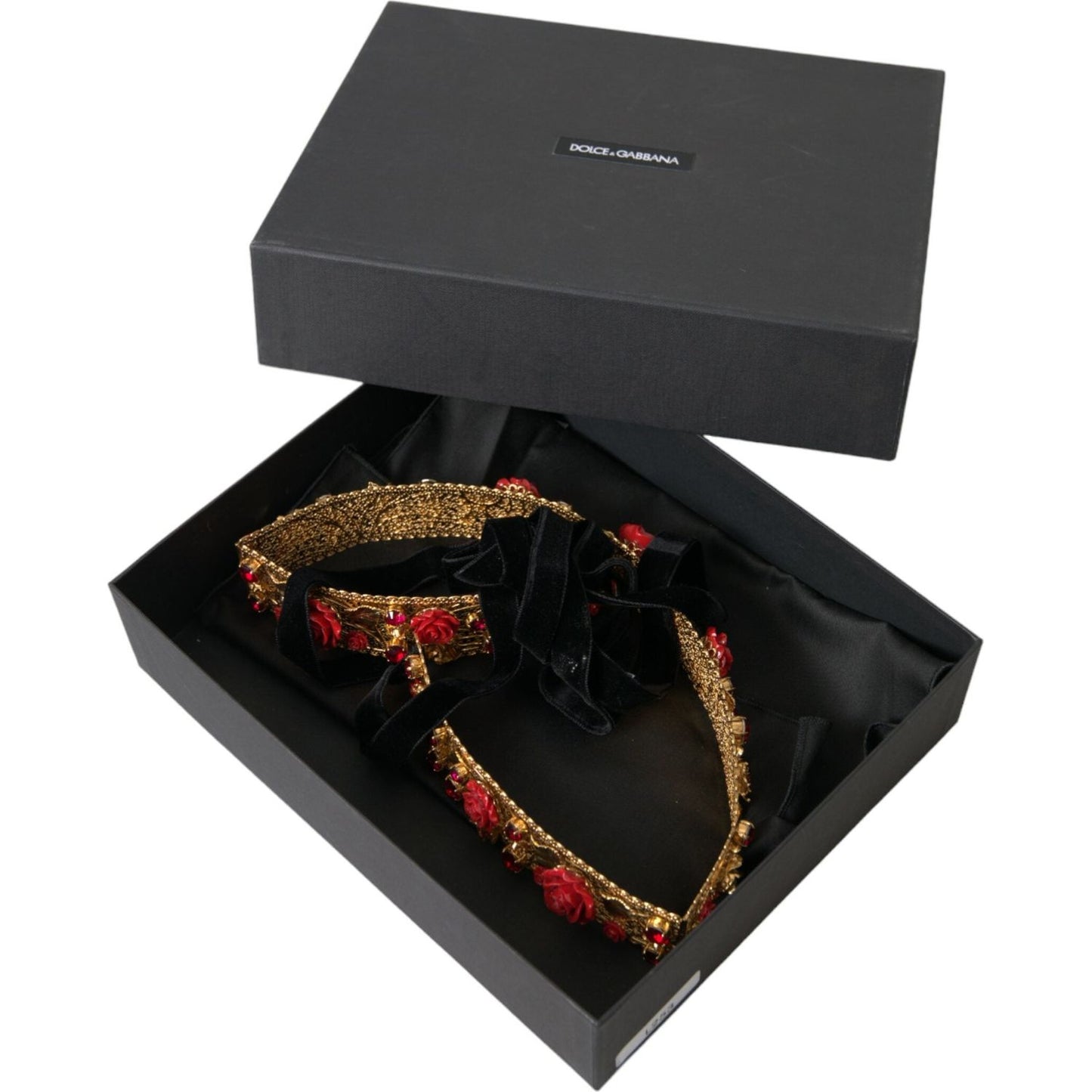 Dolce & Gabbana Gold Brass Red Roses Crystal Jewel Waist Belt Dolce & Gabbana Dark Slate Gray