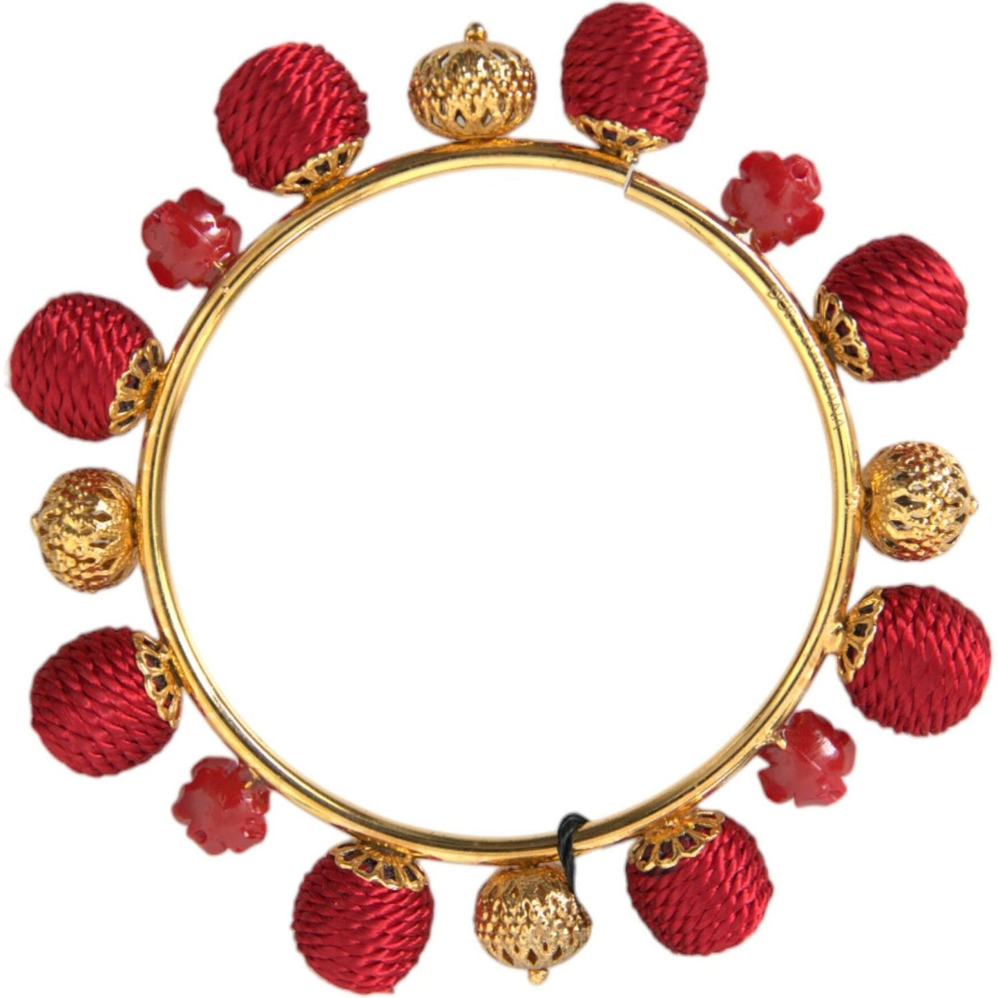 Dolce & Gabbana Gold Brass Red RUNWAY Sicilia Natale Roses Bracelet Bracelet Dolce & Gabbana Sienna