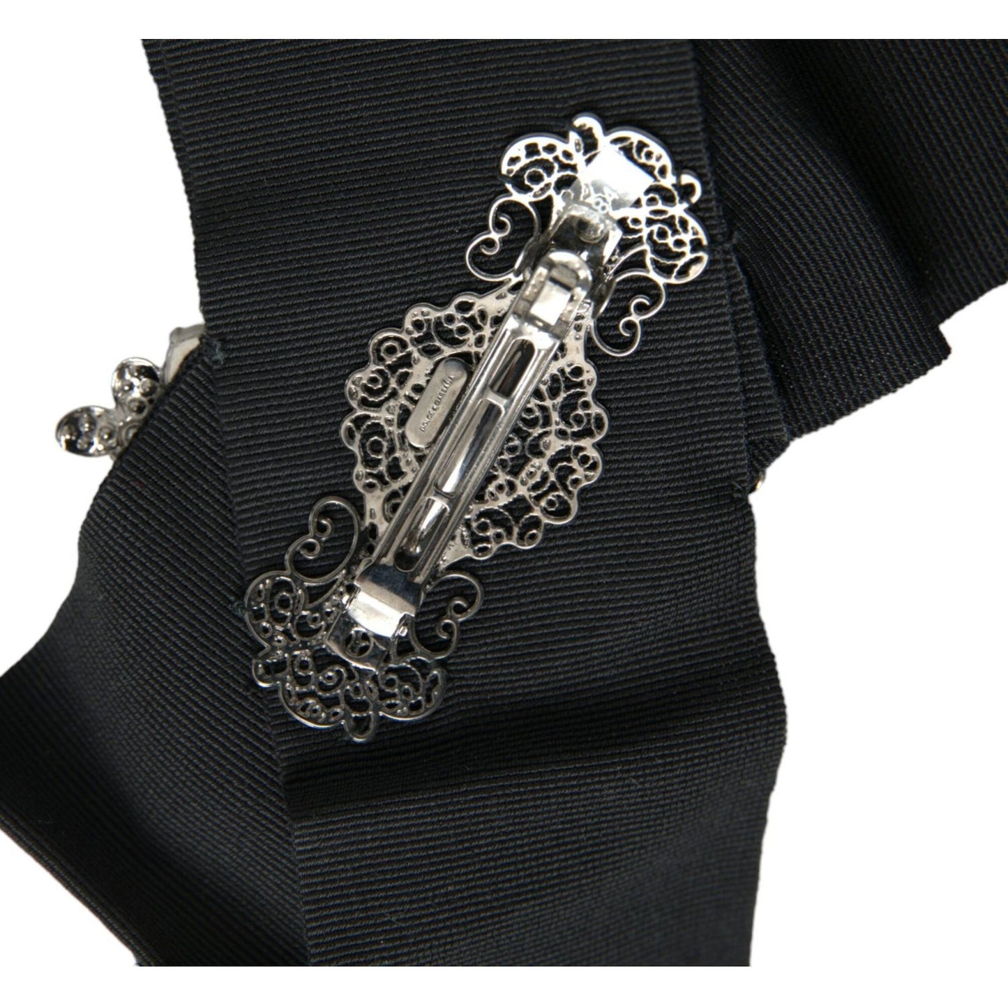 Dolce & Gabbana Black Swarovski Crystal Embellished Hair Clip Dolce & Gabbana Black