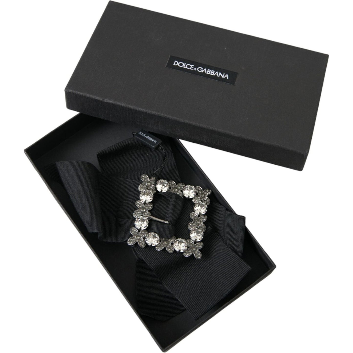 Dolce & Gabbana Black Swarovski Crystal Embellished Hair Clip Dolce & Gabbana Dark Slate Gray