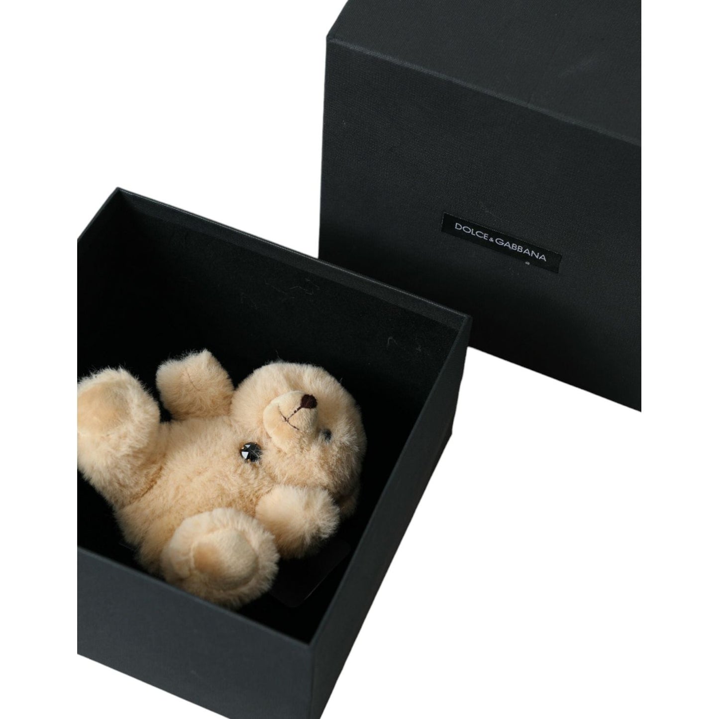 Dolce & Gabbana Beige Teddy Bear Mesh Net Band Hair Clip Dolce & Gabbana Black