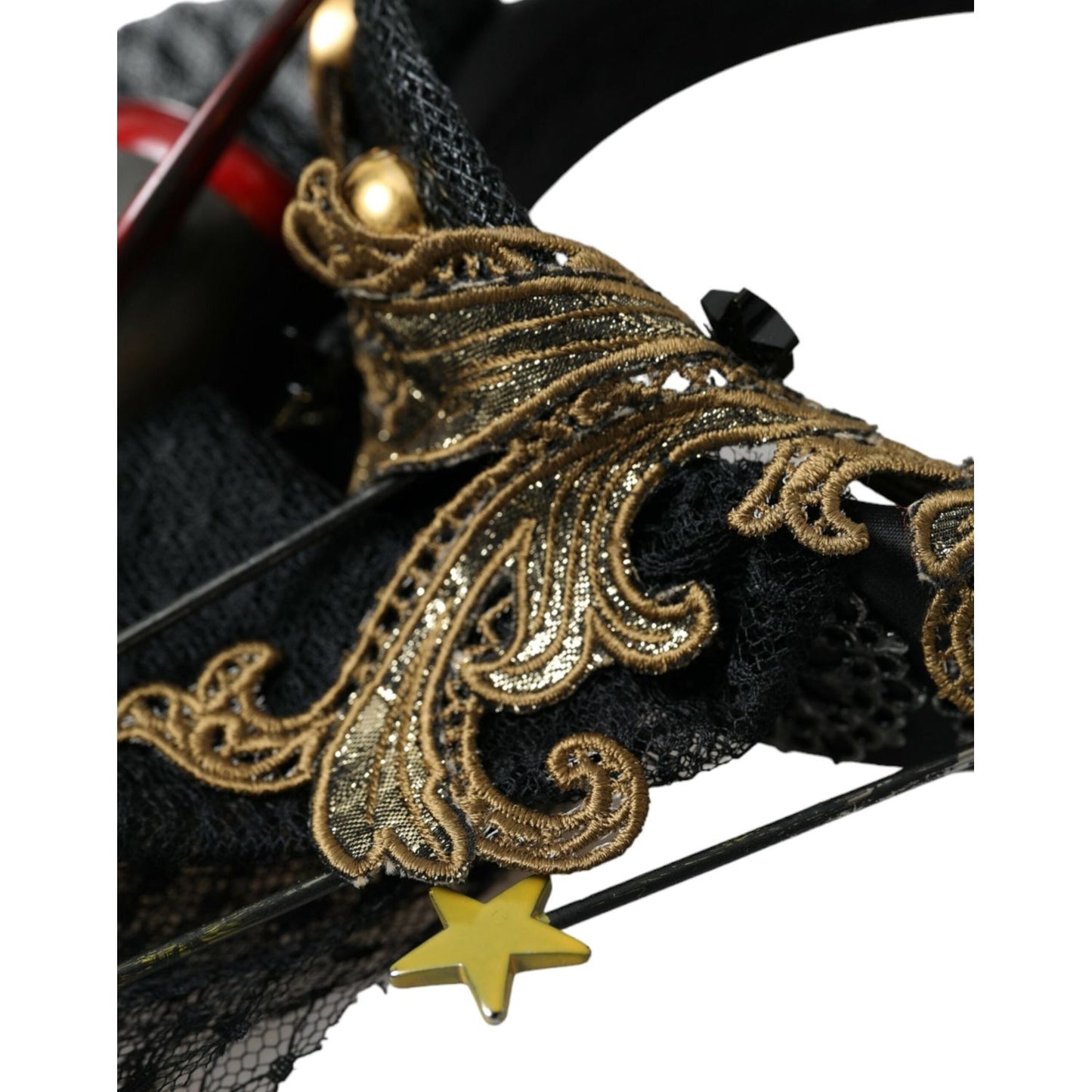 Dolce & Gabbana Multicolor Missile Rocket Crystal Stars Headband Diadem Dolce & Gabbana Black