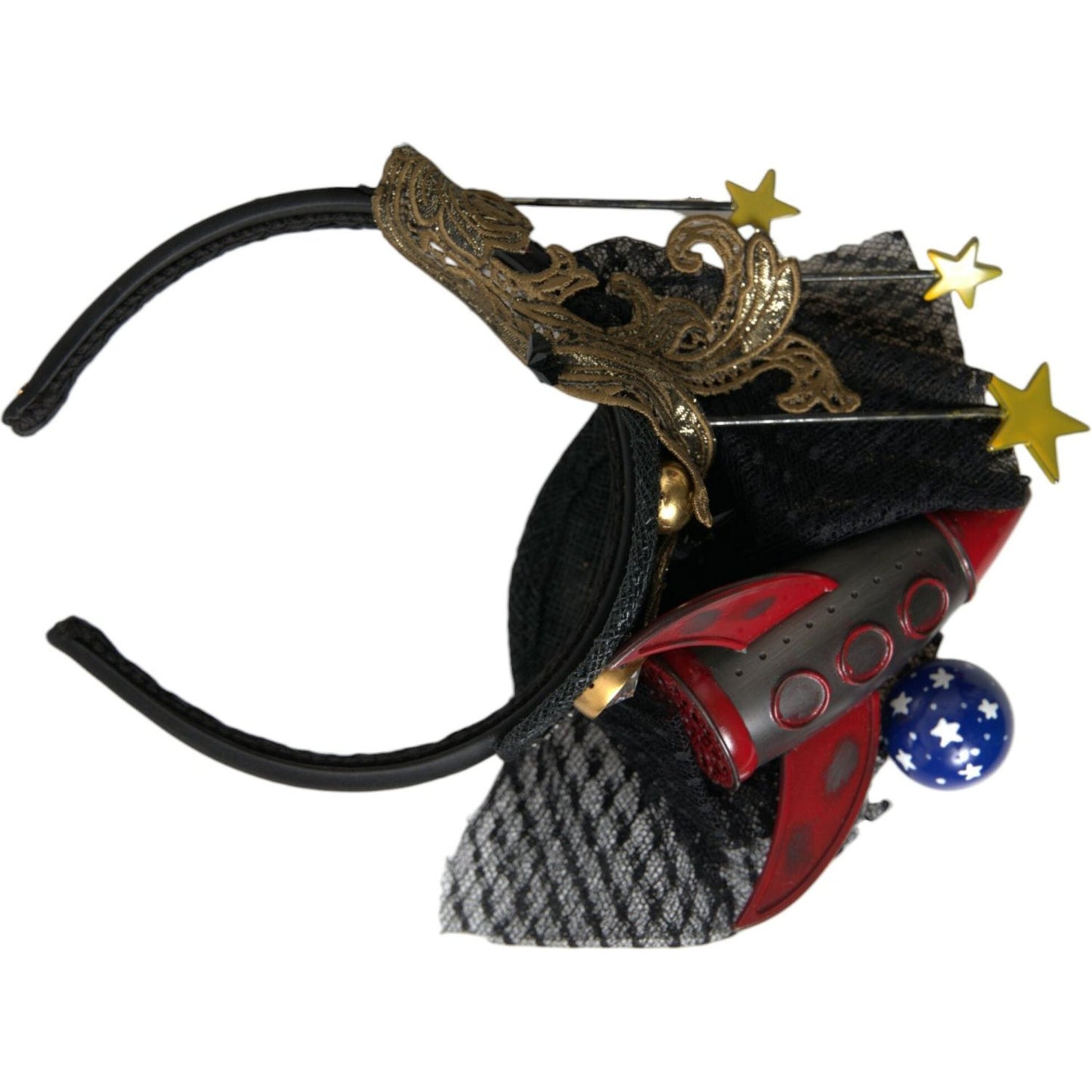 Dolce & Gabbana Multicolor Missile Rocket Crystal Stars Headband Diadem Dolce & Gabbana Dark Slate Gray