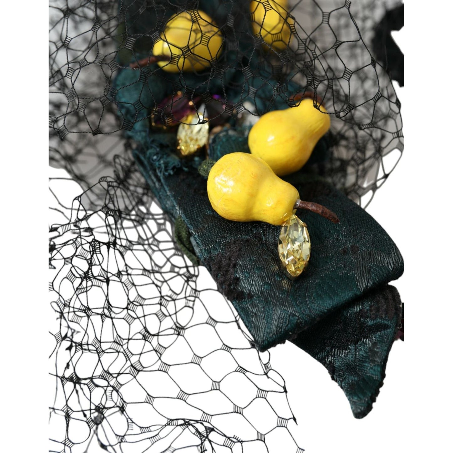 Dolce & Gabbana Black Lemons Sicily Purple Crystal Net Headband Diadem Dolce & Gabbana Dark Slate Gray