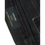 Dolce & Gabbana Gray Cotton Stretch Skinny Denim Logo Jeans Dolce & Gabbana Dark Slate Gray