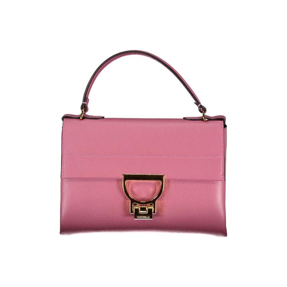 Coccinelle Pink Leather Handbag Coccinelle Pale Violet Red