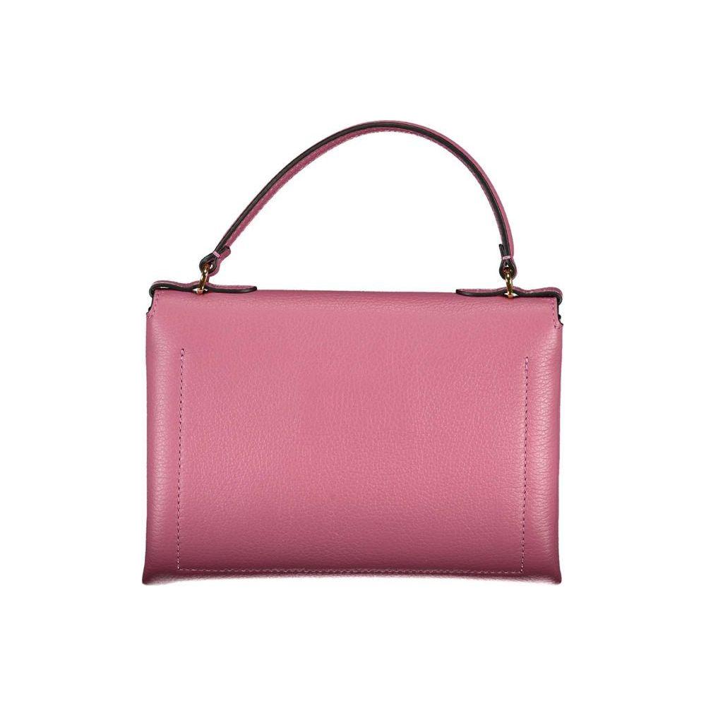Coccinelle Pink Leather Handbag Coccinelle Pale Violet Red