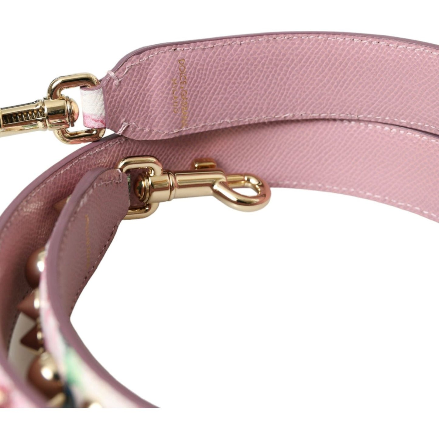 Dolce & Gabbana Pink Floral Handbag Accessory Shoulder Strap Dolce & Gabbana Rosy Brown