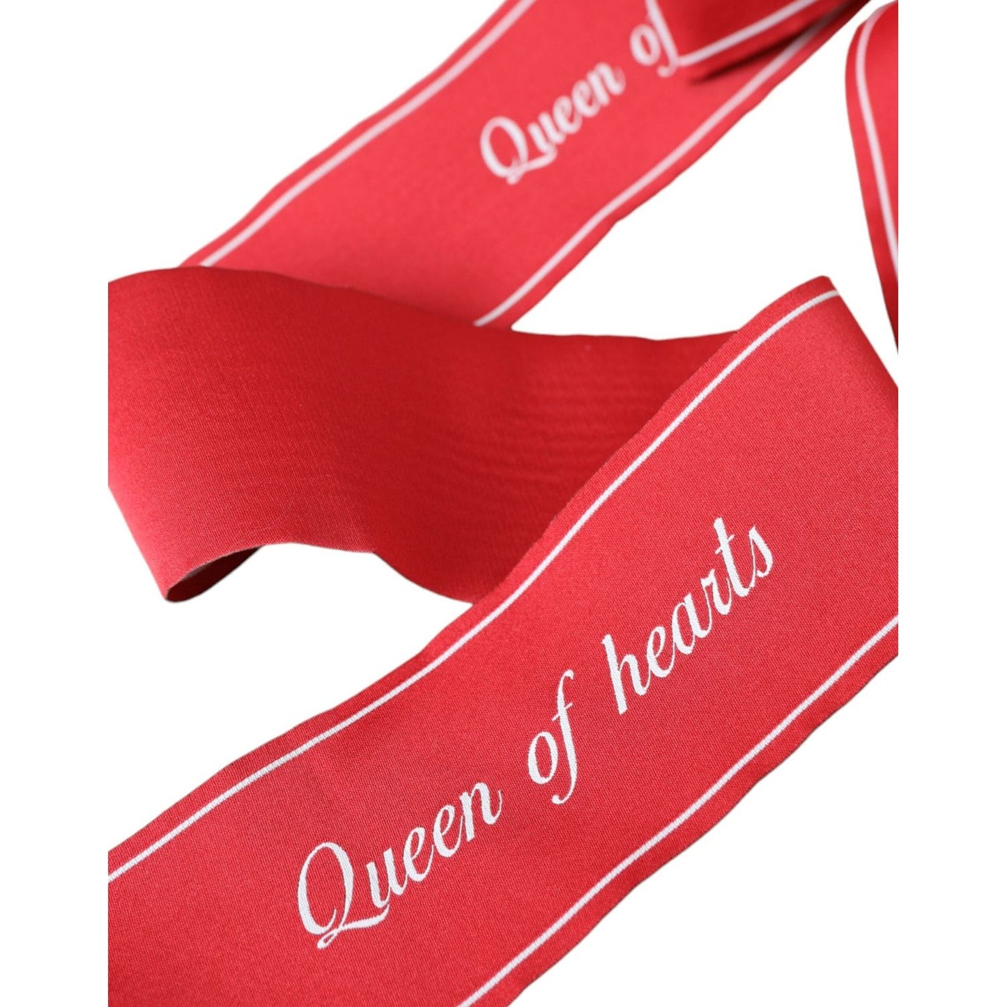 Dolce & Gabbana Red Polyester QUEEN OF HEARTS Belt Dolce & Gabbana Firebrick
