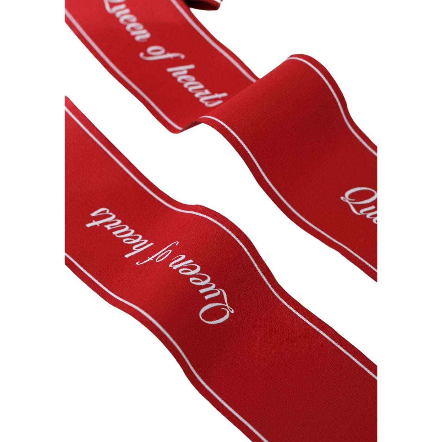 Dolce & Gabbana Red Polyester QUEEN OF HEARTS Belt Dolce & Gabbana Brown