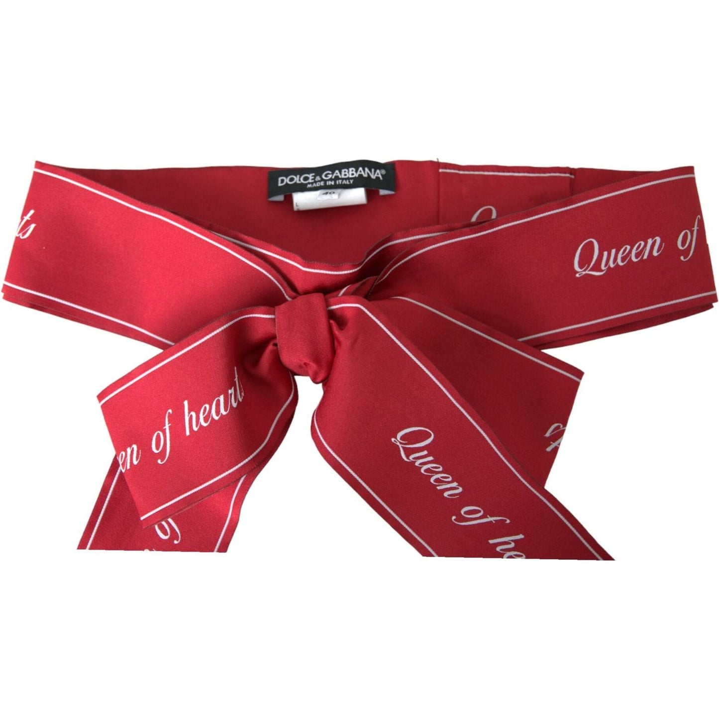 Dolce & Gabbana Red Polyester QUEEN OF HEARTS Belt Dolce & Gabbana Brown