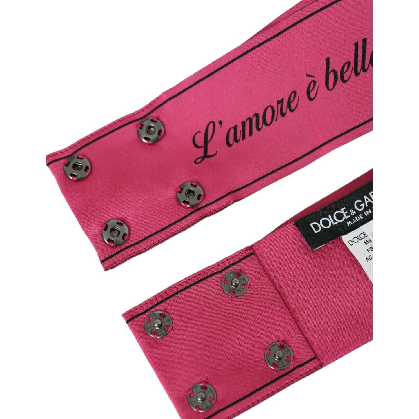 Dolce & Gabbana Pink L'Amore E'Bellezza Waist Belt Dolce & Gabbana Maroon
