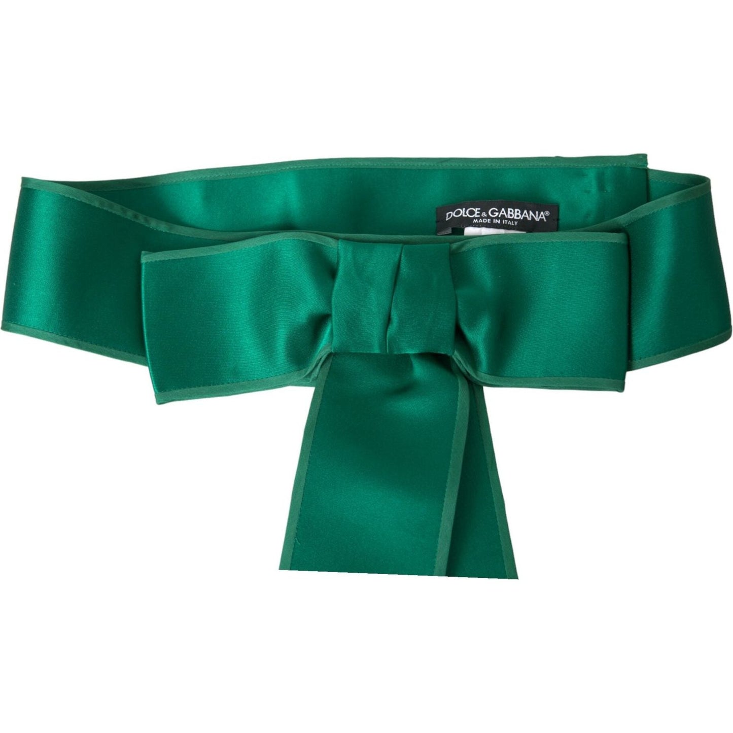 Dolce & Gabbana Green Silk Satin Waist Women Belt Dolce & Gabbana Dark Slate Gray