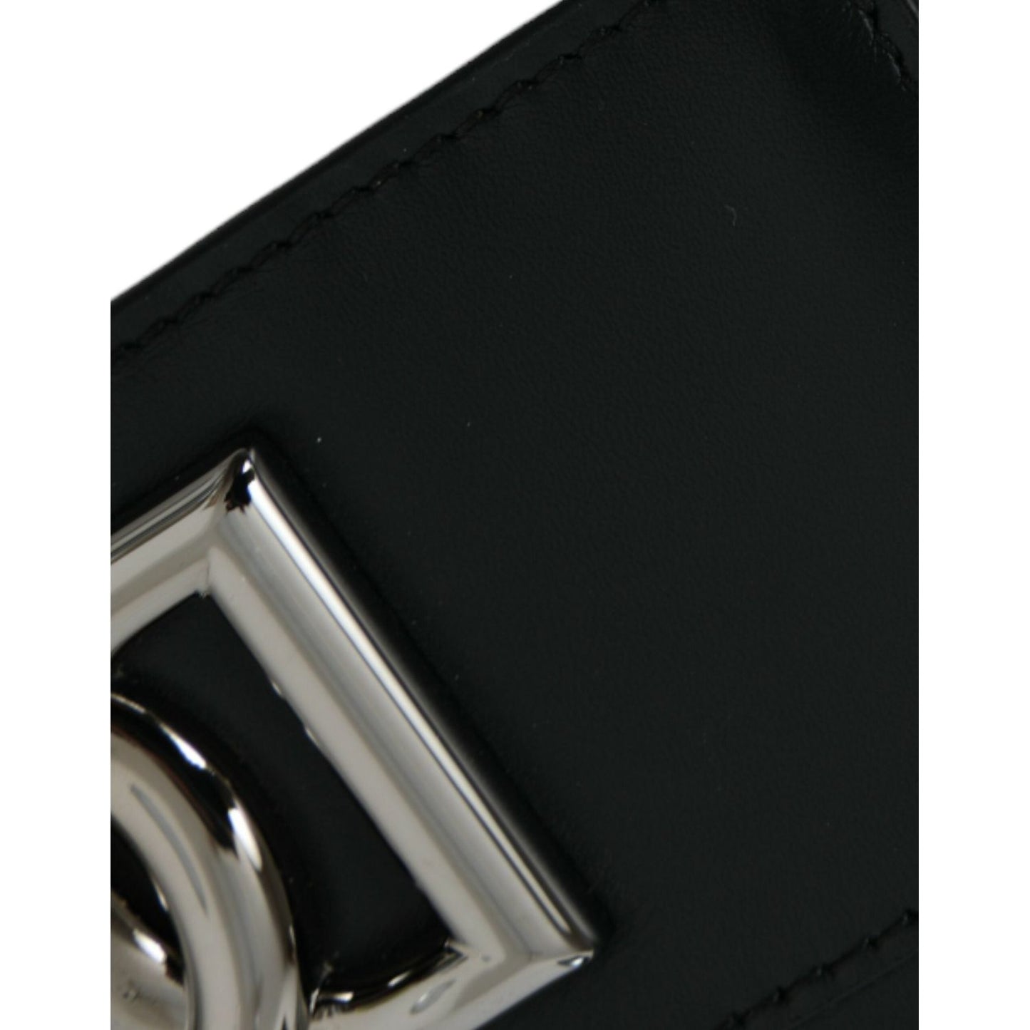 Dolce & Gabbana Black Calfskin Leather DG Logo Card Holder Wallet Men Dolce & Gabbana Black