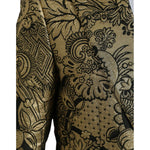 Dolce & Gabbana Gold SICILIA Jacquard Single Breasted Coat Blazer Dolce & Gabbana Dark Olive Green