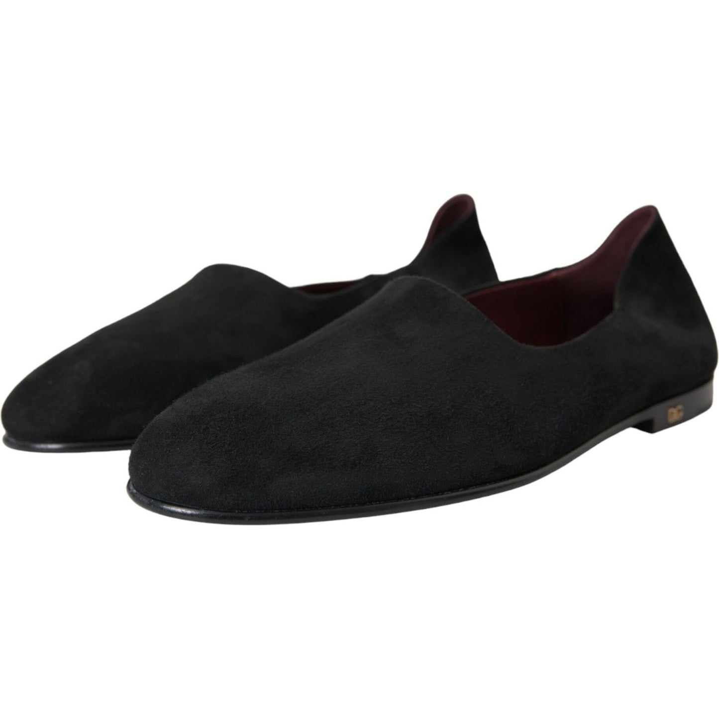 Dolce & Gabbana Black Suede Loafers Formal Dress Slip On Shoes Dolce & Gabbana Black