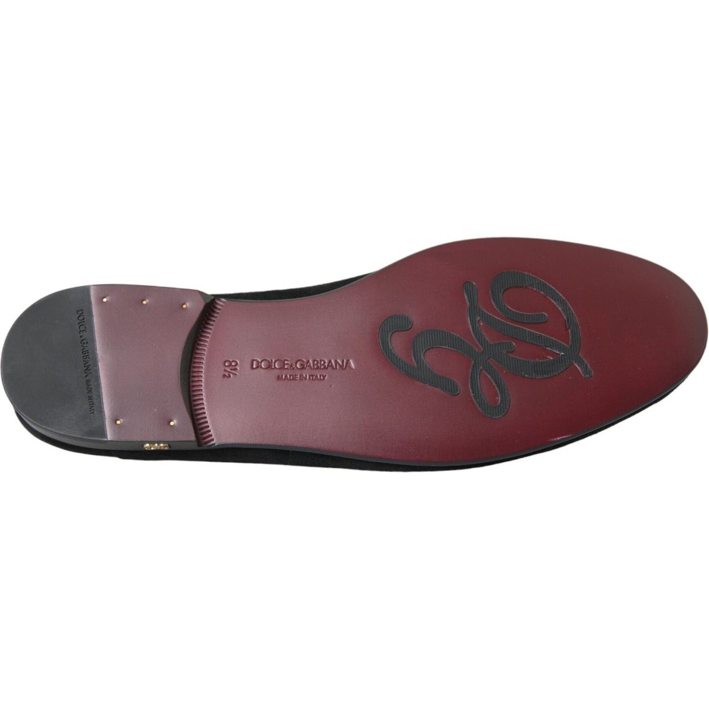 Dolce & Gabbana Black Suede Loafers Formal Dress Slip On Shoes Dolce & Gabbana Dim Gray
