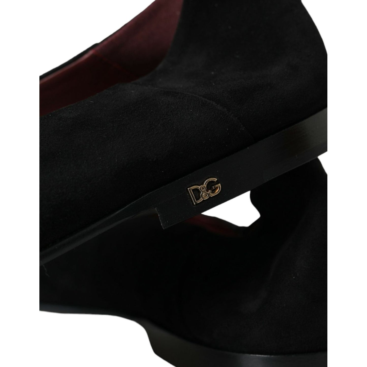 Dolce & Gabbana Black Suede Loafers Formal Dress Slip On Shoes Dolce & Gabbana Black