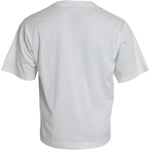 Dolce & Gabbana White Embellished Cotton Crew Neck T-shirt TSH84619-54