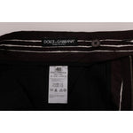 Dolce & Gabbana Bordeaux Striped Cotton Knee High Shorts Dolce & Gabbana Dark Gray