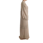 Dolce & Gabbana Elegant Beige Cape Kaftan Dress