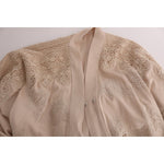 Dolce & Gabbana Elegant Beige Cape Kaftan Dress