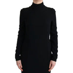 Dolce & Gabbana Black Stretch Long Gown Sheath Dress SIG60666-1