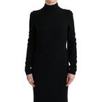 Dolce & Gabbana Black Stretch Long Gown Sheath Dress SIG60666-1