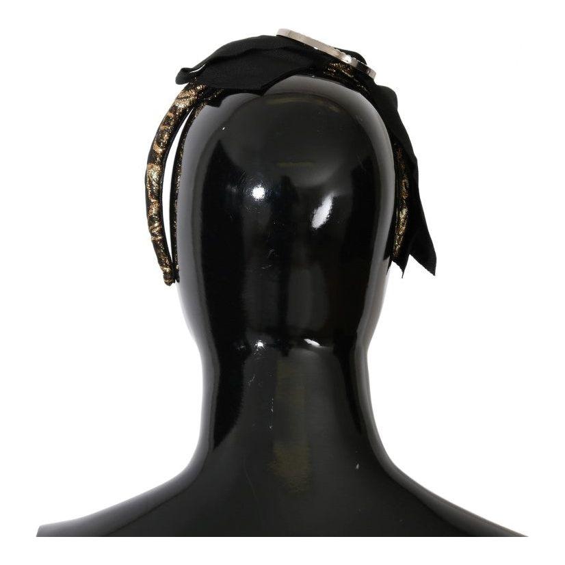 Dolce & Gabbana Elegant Crystal Diadem Headband Tiara Dolce & Gabbana Black