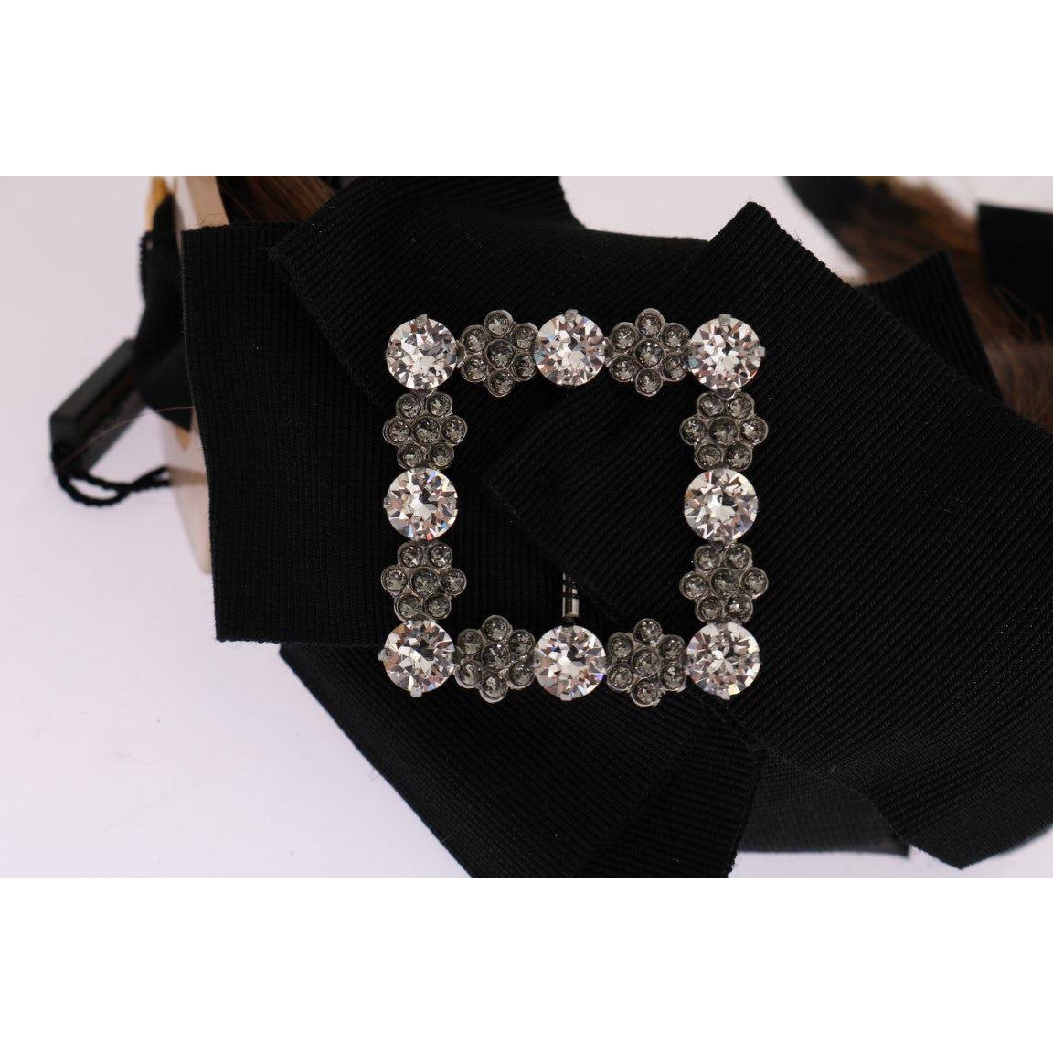 Dolce & Gabbana Crystal-Embellished Gold Brown Diadem Headband Tiara Dolce & Gabbana Black