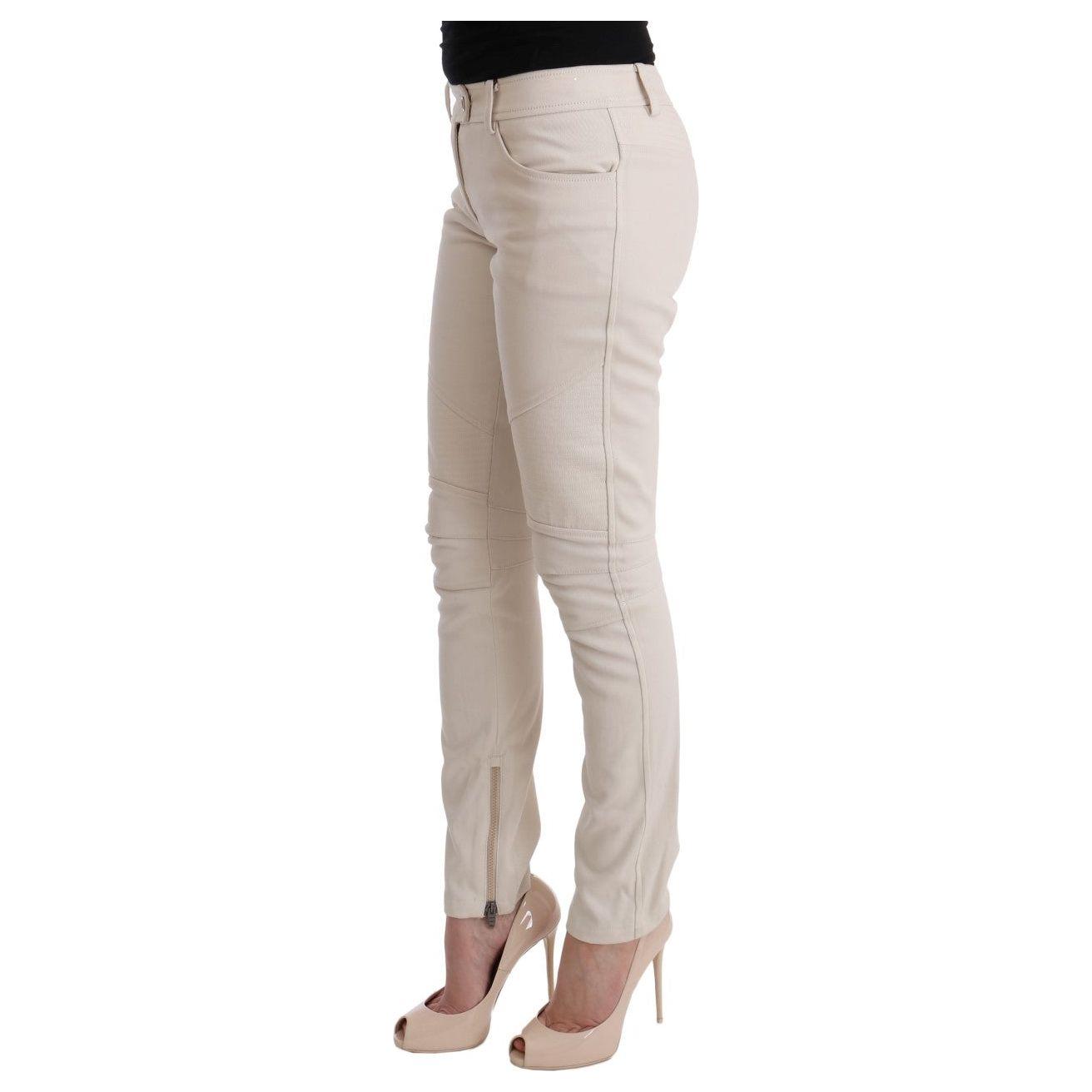Ermanno Scervino Chic White Slim Fit Denim Treasure Ermanno Scervino Gray