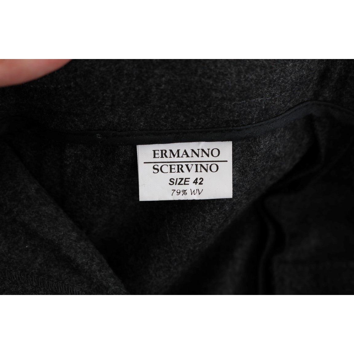 Ermanno Scervino Chic Gray Casual Skinny Pants Ermanno Scervino Black