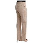 Ermanno Scervino Beige Cotton Wool Regular Fit Pants SIG30353-1